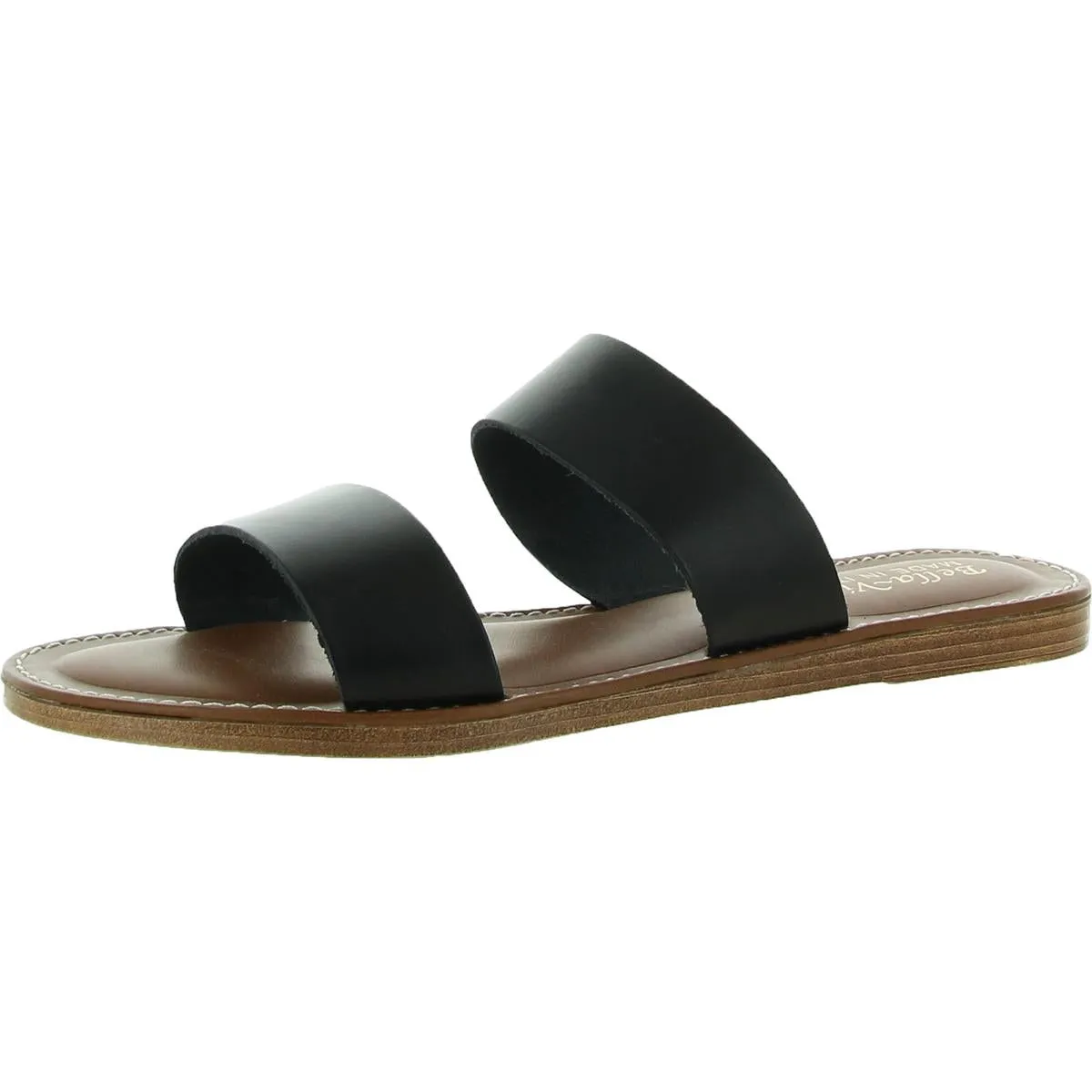 Bella Vita Womens IMO ITALY Leather Slip On Slide Sandals