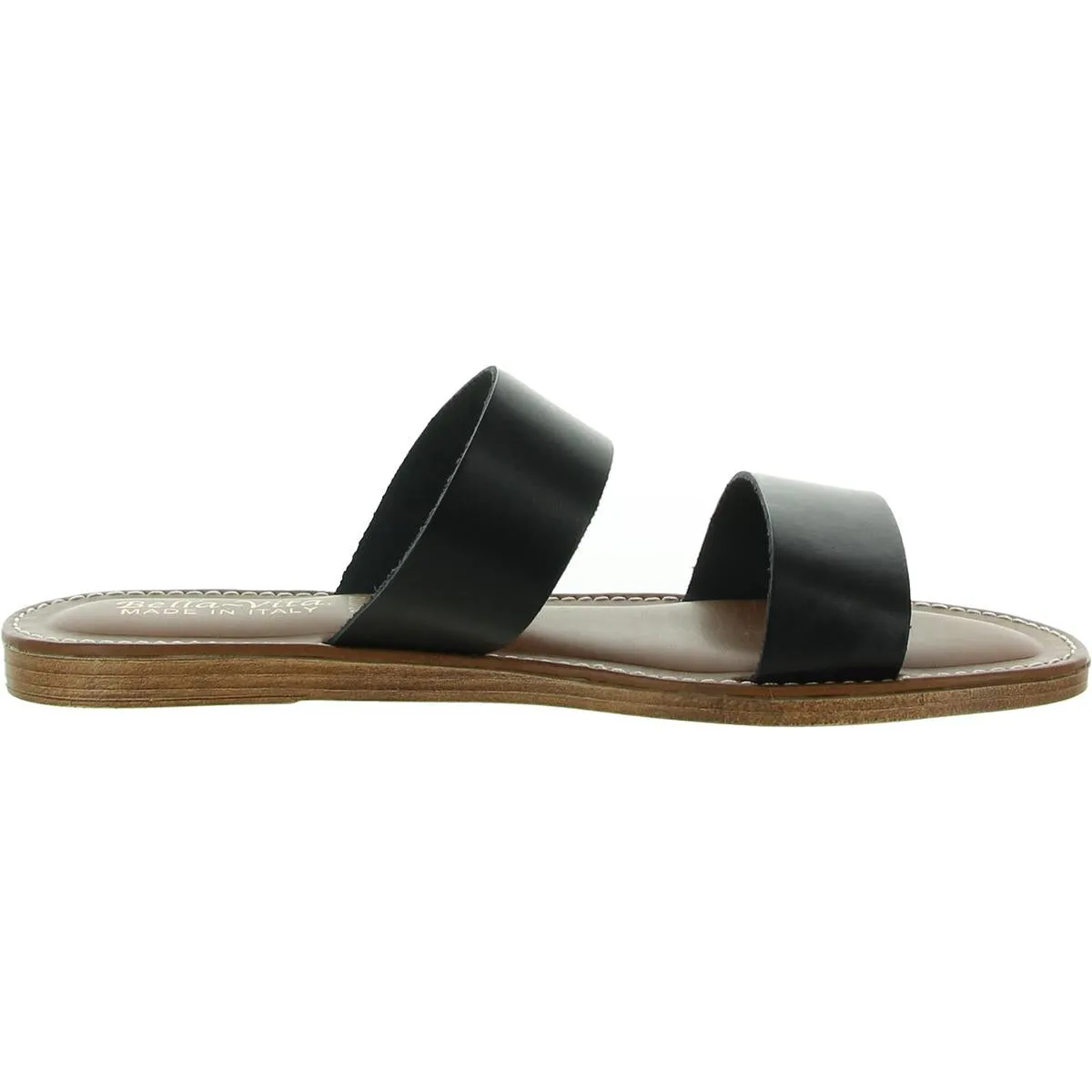 Bella Vita Womens IMO ITALY Leather Slip On Slide Sandals