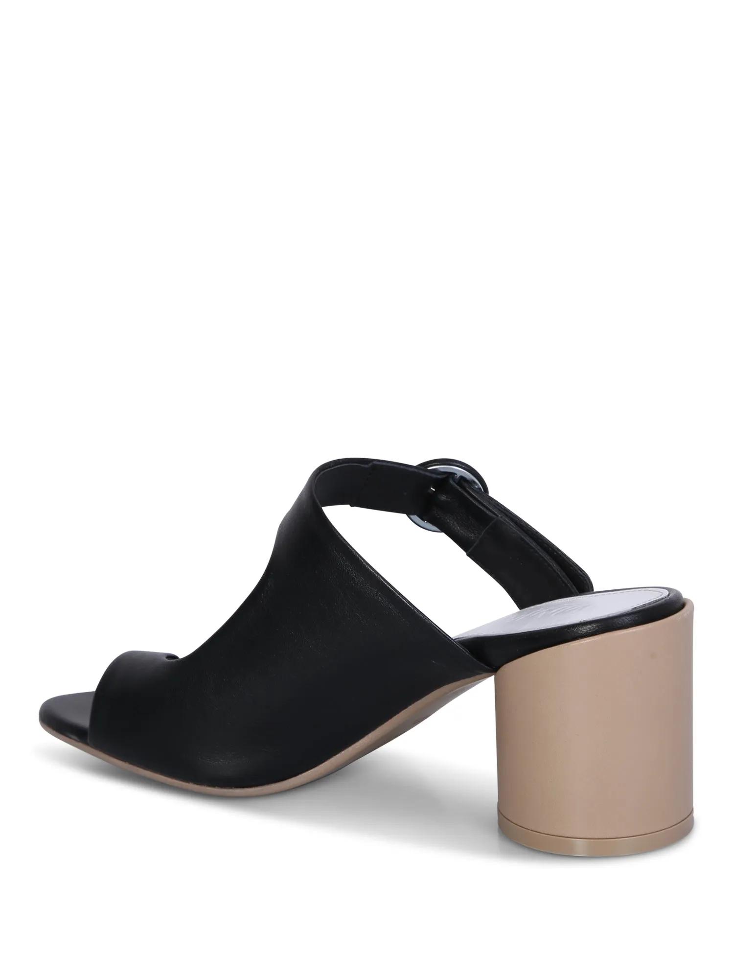 Black leather sandals