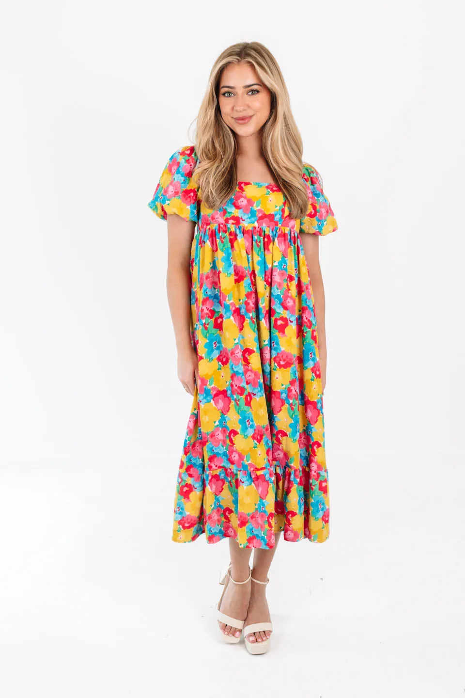 Bold And Beautiful Midi Dress - Multi