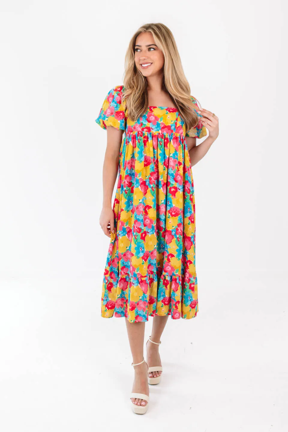 Bold And Beautiful Midi Dress - Multi