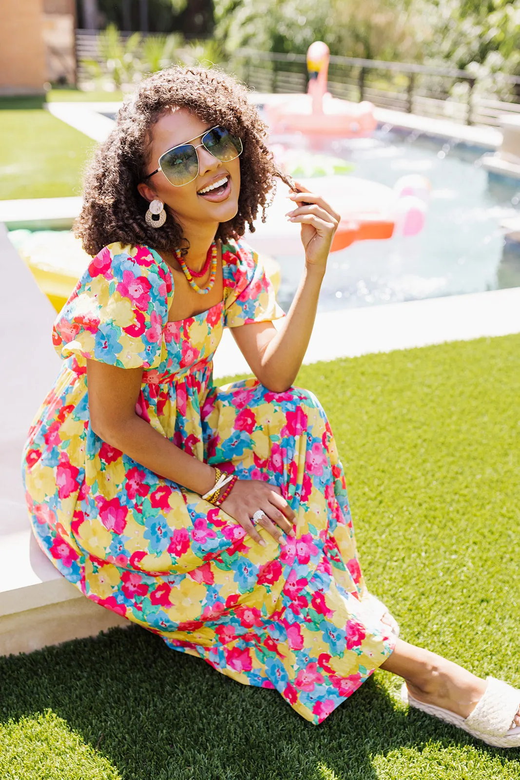 Bold And Beautiful Midi Dress - Multi