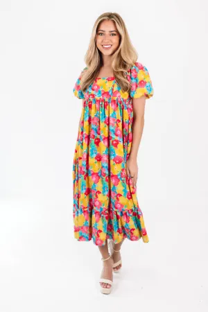 Bold And Beautiful Midi Dress - Multi