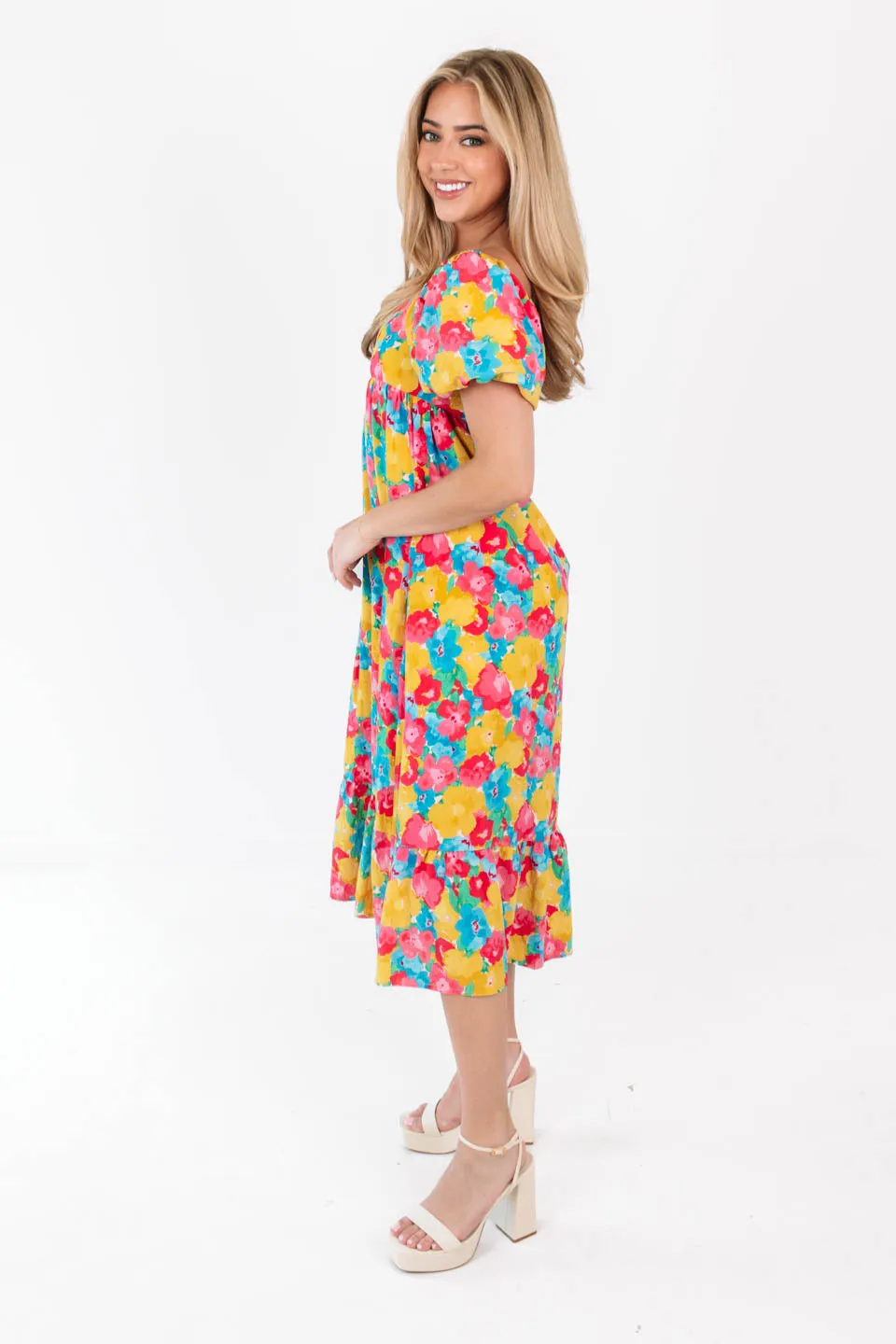 Bold And Beautiful Midi Dress - Multi