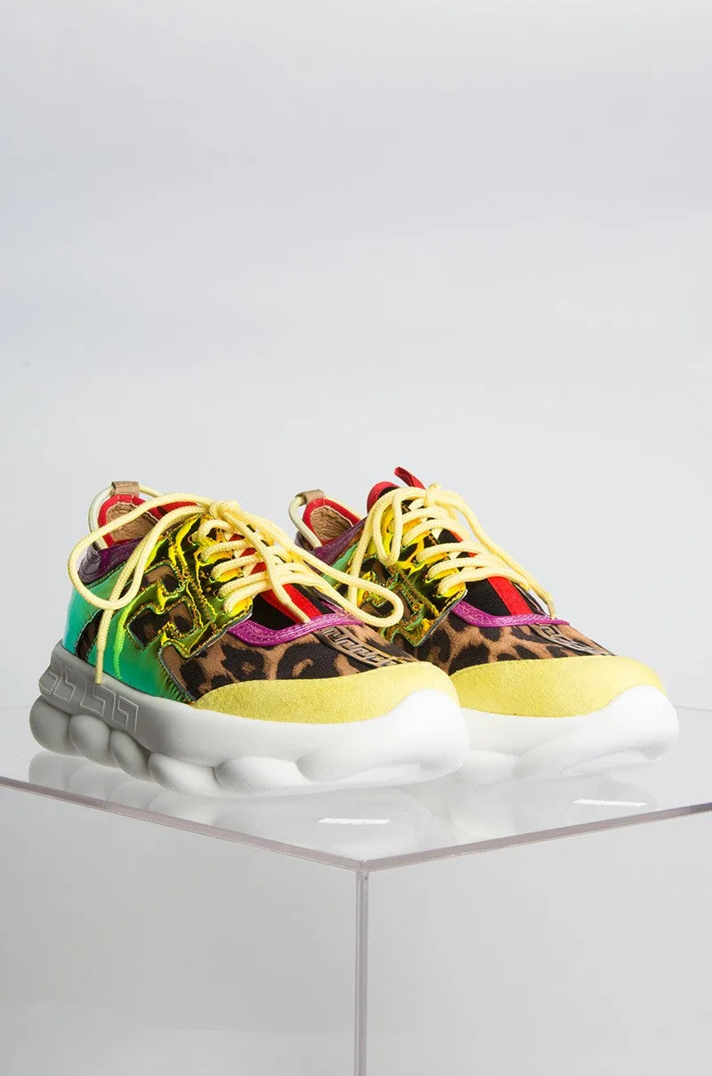 Cape Robbin Athena Multi Color Lace Up Low Top Super Platform Athleisure Sneaker