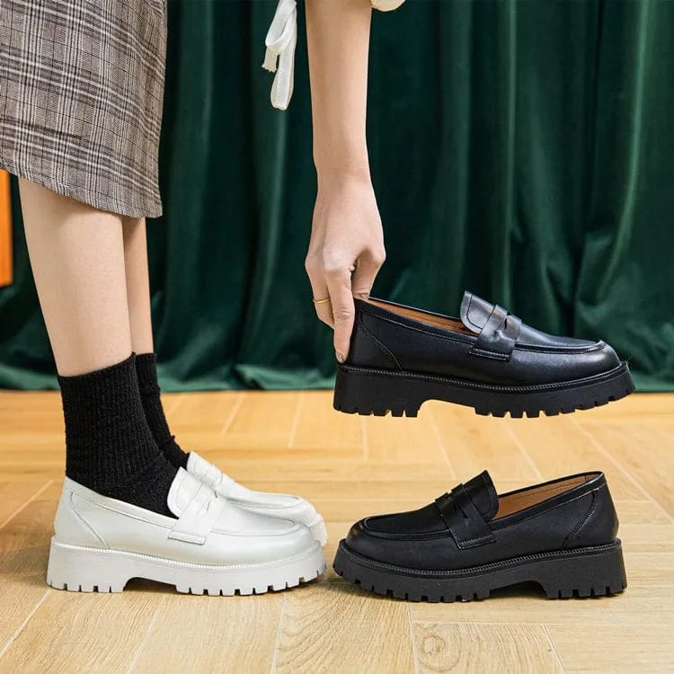 Chunky Leather Loafers