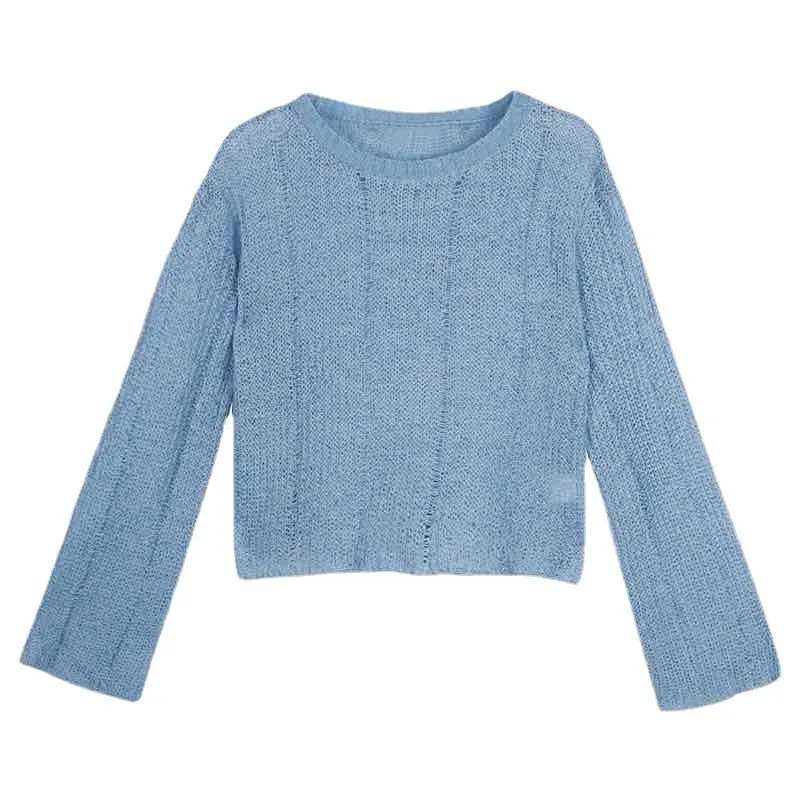 Cut-out Knitted Loose Sweater