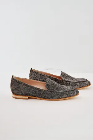 Glittery Leopard Print Loafers
