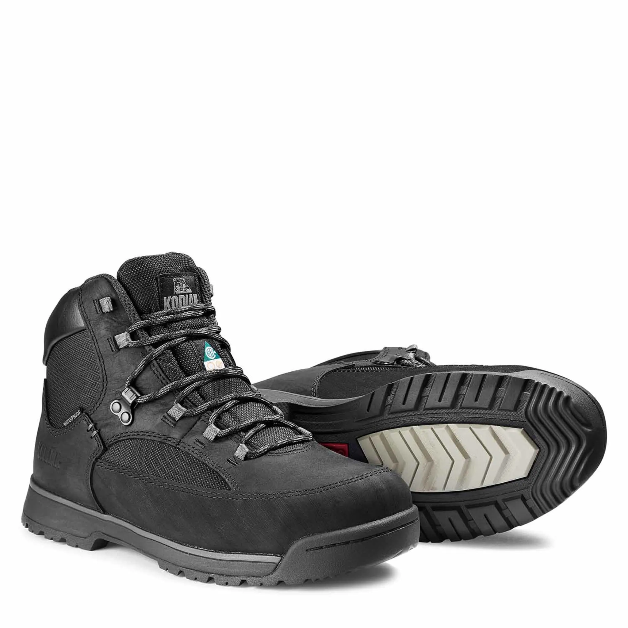 Kodiak Men's 6" Greb Classic Hike Waterproof Steel Toe Safety Work Boots – Durable Full-Grain Leather, Shock-Absorbing EVA Midsole | Sizes 7-15
