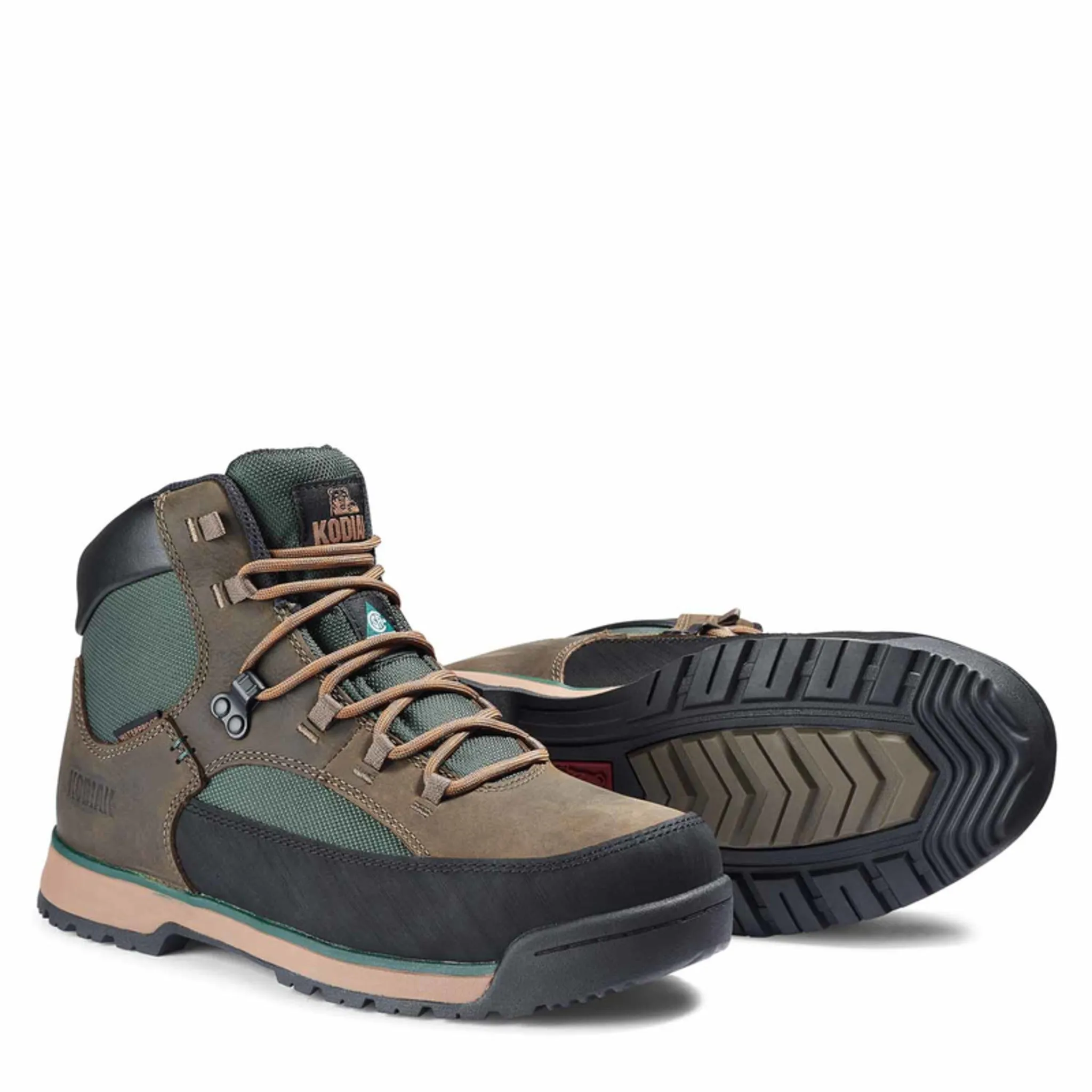 Kodiak Men's 6" Greb Classic Hike Waterproof Steel Toe Safety Work Boots – Durable Full-Grain Leather, Shock-Absorbing EVA Midsole | Sizes 7-15