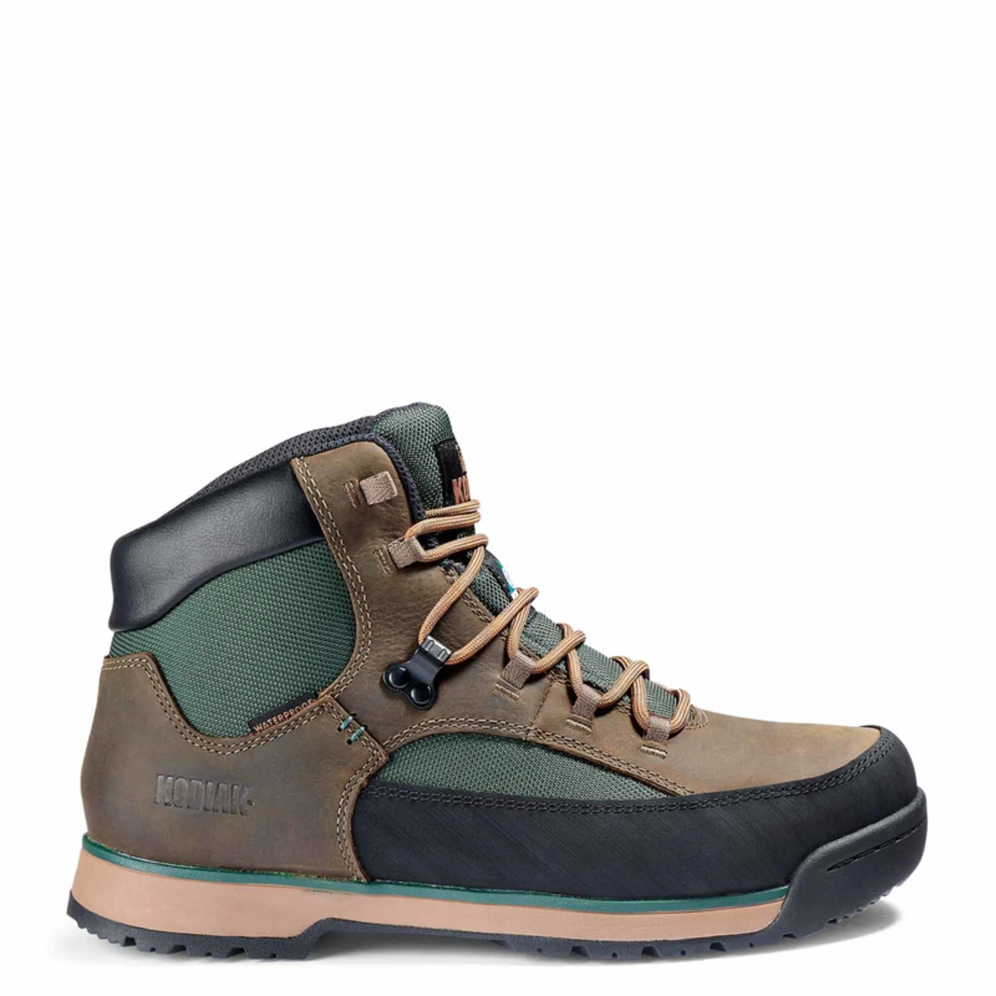 Kodiak Men's 6" Greb Classic Hike Waterproof Steel Toe Safety Work Boots – Durable Full-Grain Leather, Shock-Absorbing EVA Midsole | Sizes 7-15