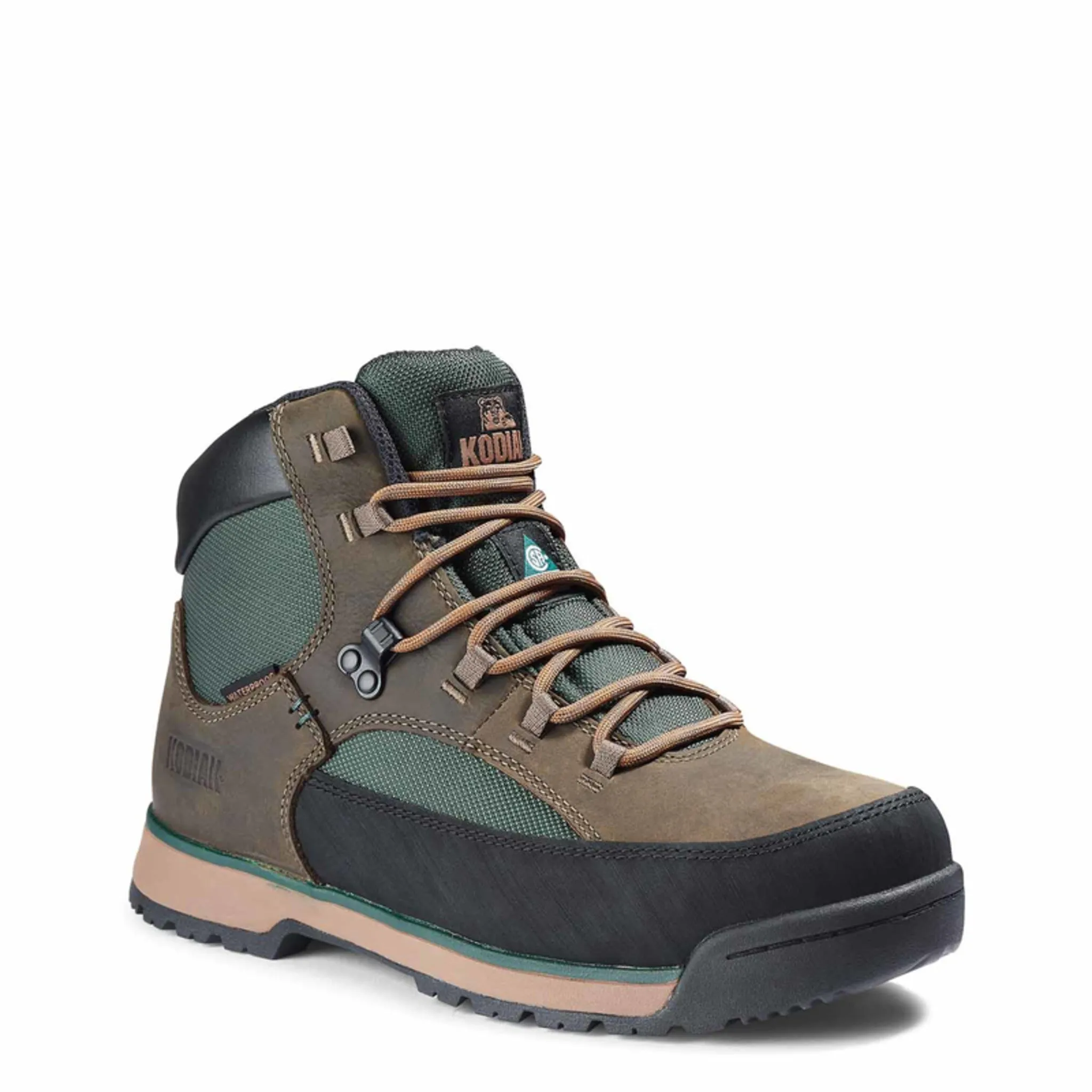 Kodiak Men's 6" Greb Classic Hike Waterproof Steel Toe Safety Work Boots – Durable Full-Grain Leather, Shock-Absorbing EVA Midsole | Sizes 7-15