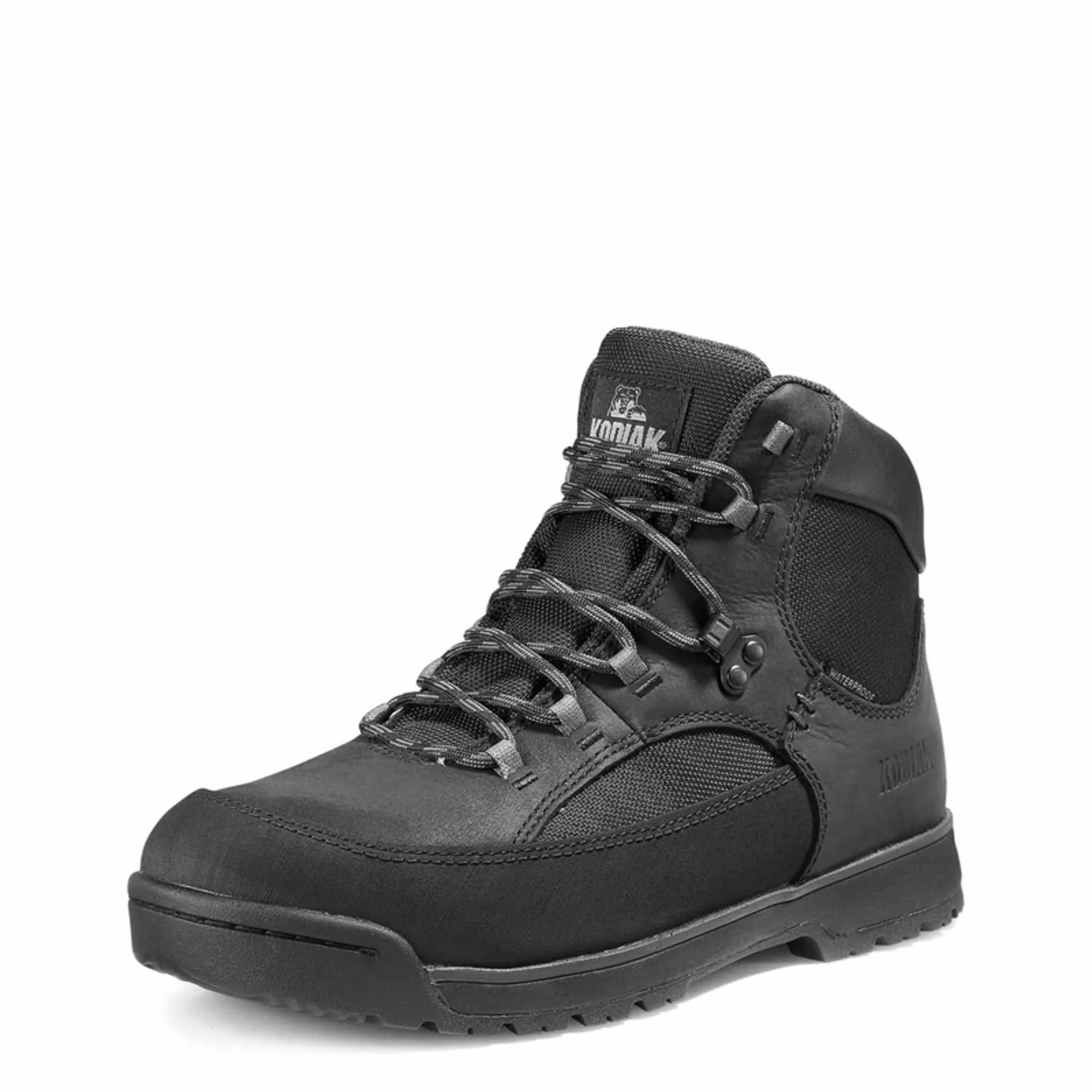 Kodiak Men's 6" Greb Classic Hike Waterproof Steel Toe Safety Work Boots – Durable Full-Grain Leather, Shock-Absorbing EVA Midsole | Sizes 7-15