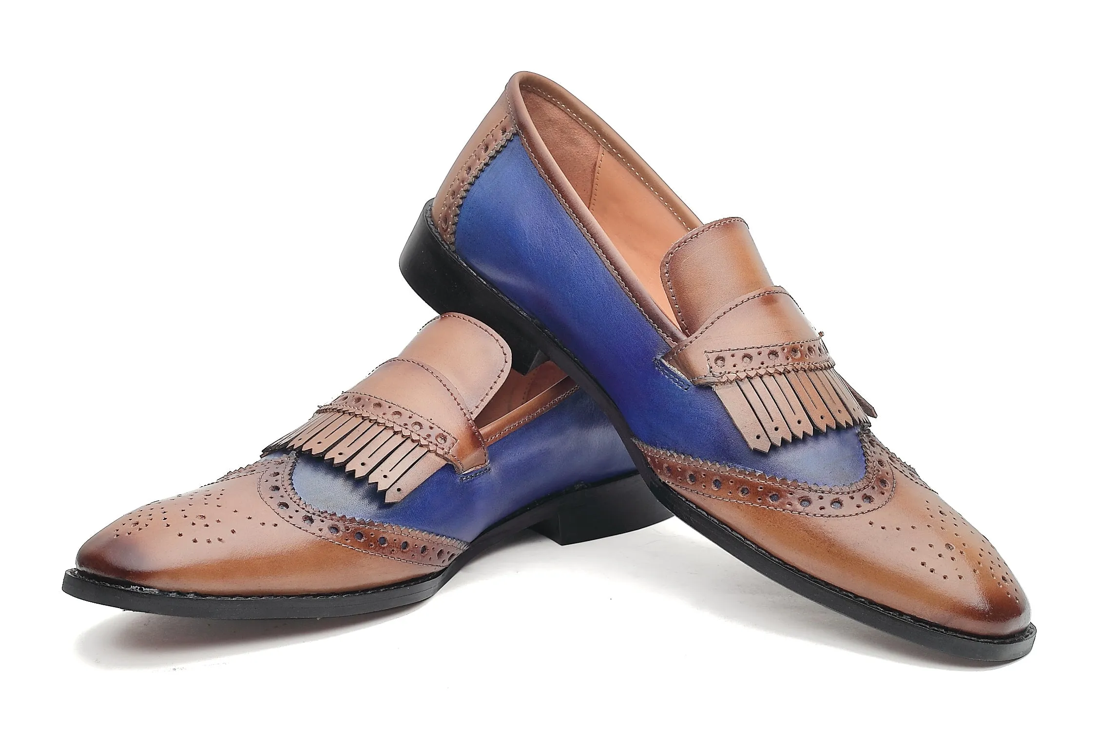 Mayfair Loafers - Tan/Blue