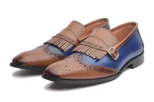 Mayfair Loafers - Tan/Blue