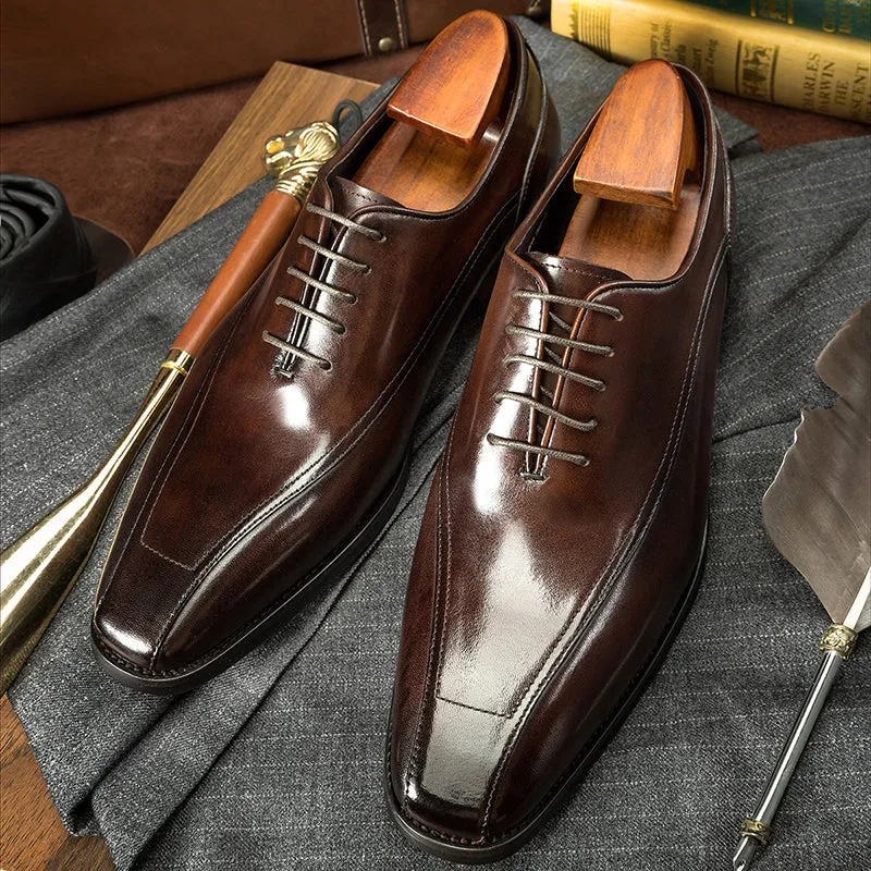 Men leather loafers lace up formal casual stylish loafers