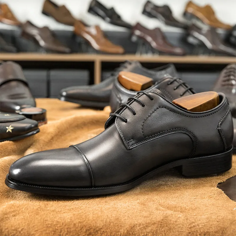 Men stylish leather loafers stitching England style formal loafers