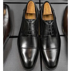 Men stylish leather loafers stitching England style formal loafers