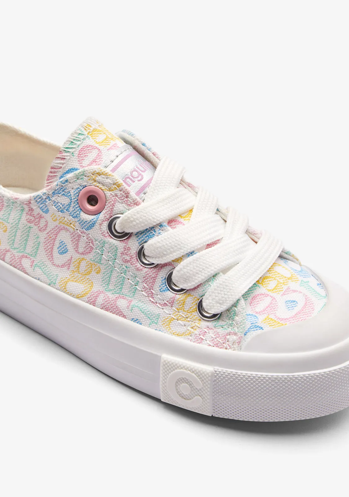 Multi Letter Low Sneakers