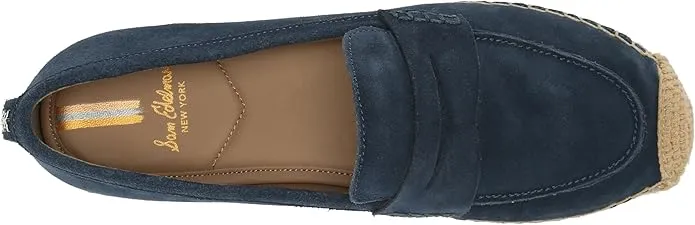 Sam Edelman Kai Hudson Blue Slip On Rounded Toe Cork Detailed Espadrille Loafers