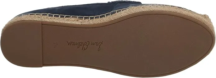 Sam Edelman Kai Hudson Blue Slip On Rounded Toe Cork Detailed Espadrille Loafers