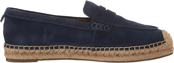 Sam Edelman Kai Hudson Blue Slip On Rounded Toe Cork Detailed Espadrille Loafers