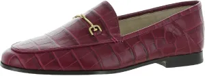 Sam Edelman Loraine Berry Almond Toe Slip On Stacked Heel Fashion Loafers