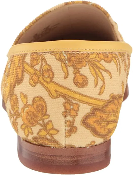 Sam Edelman Loraine Tumeric Almond Toe Slip On Stacked Heel Fashion Loafers