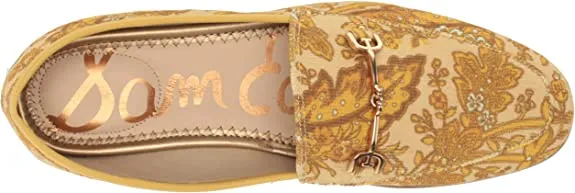 Sam Edelman Loraine Tumeric Almond Toe Slip On Stacked Heel Fashion Loafers