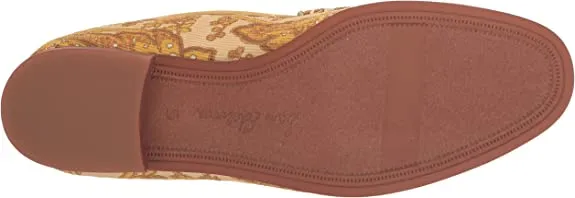 Sam Edelman Loraine Tumeric Almond Toe Slip On Stacked Heel Fashion Loafers
