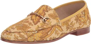 Sam Edelman Loraine Tumeric Almond Toe Slip On Stacked Heel Fashion Loafers