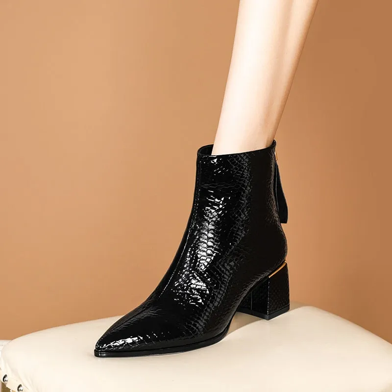 Serpatura Croc Ankle Boots