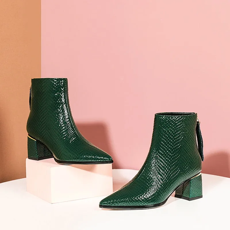 Serpatura Croc Ankle Boots