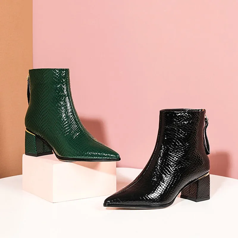 Serpatura Croc Ankle Boots