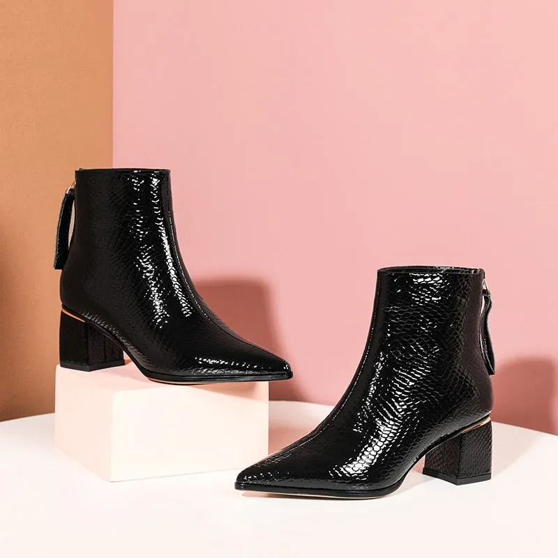 Serpatura Croc Ankle Boots