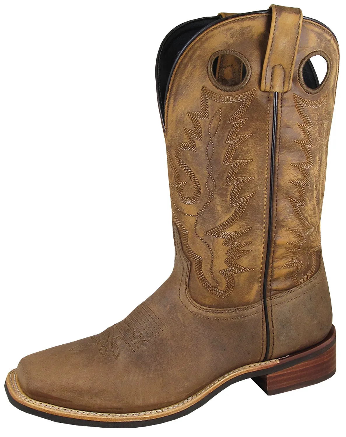 Smoky Mountain Mens Timber Brown Leather Cowboy Boots 10 EE