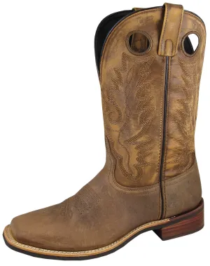 Smoky Mountain Mens Timber Brown Leather Cowboy Boots 10 EE