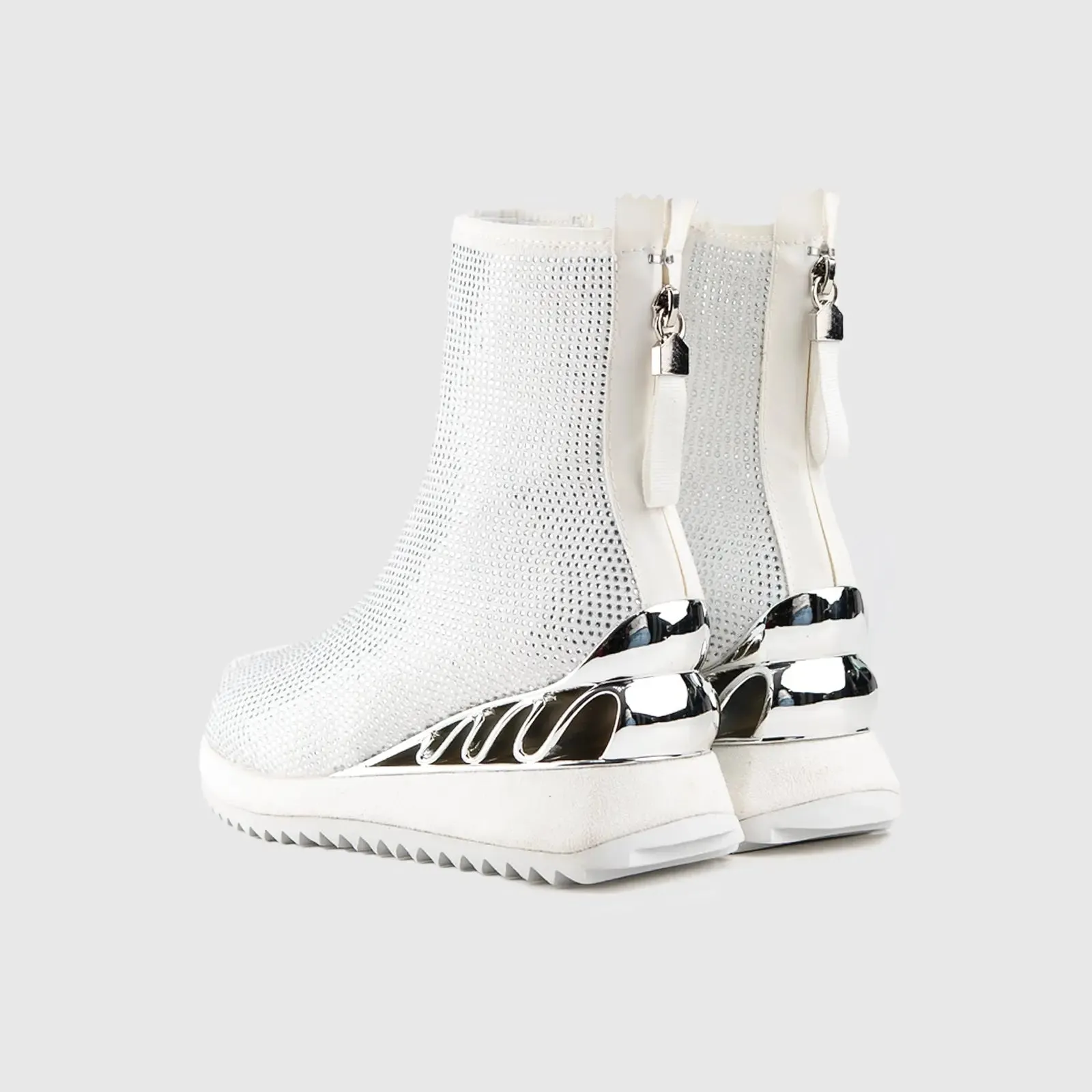 Statement Sneaker Boot White SCR05