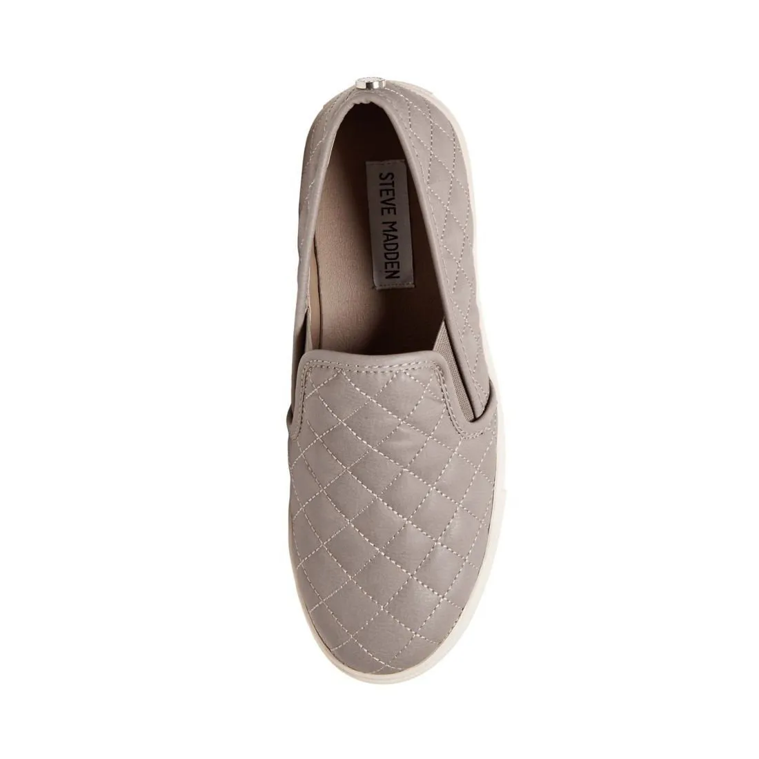 Steve Madden Ecentrcq Sporty Chic Quilted Slip-on Sneaker Grey (7, Grey)
