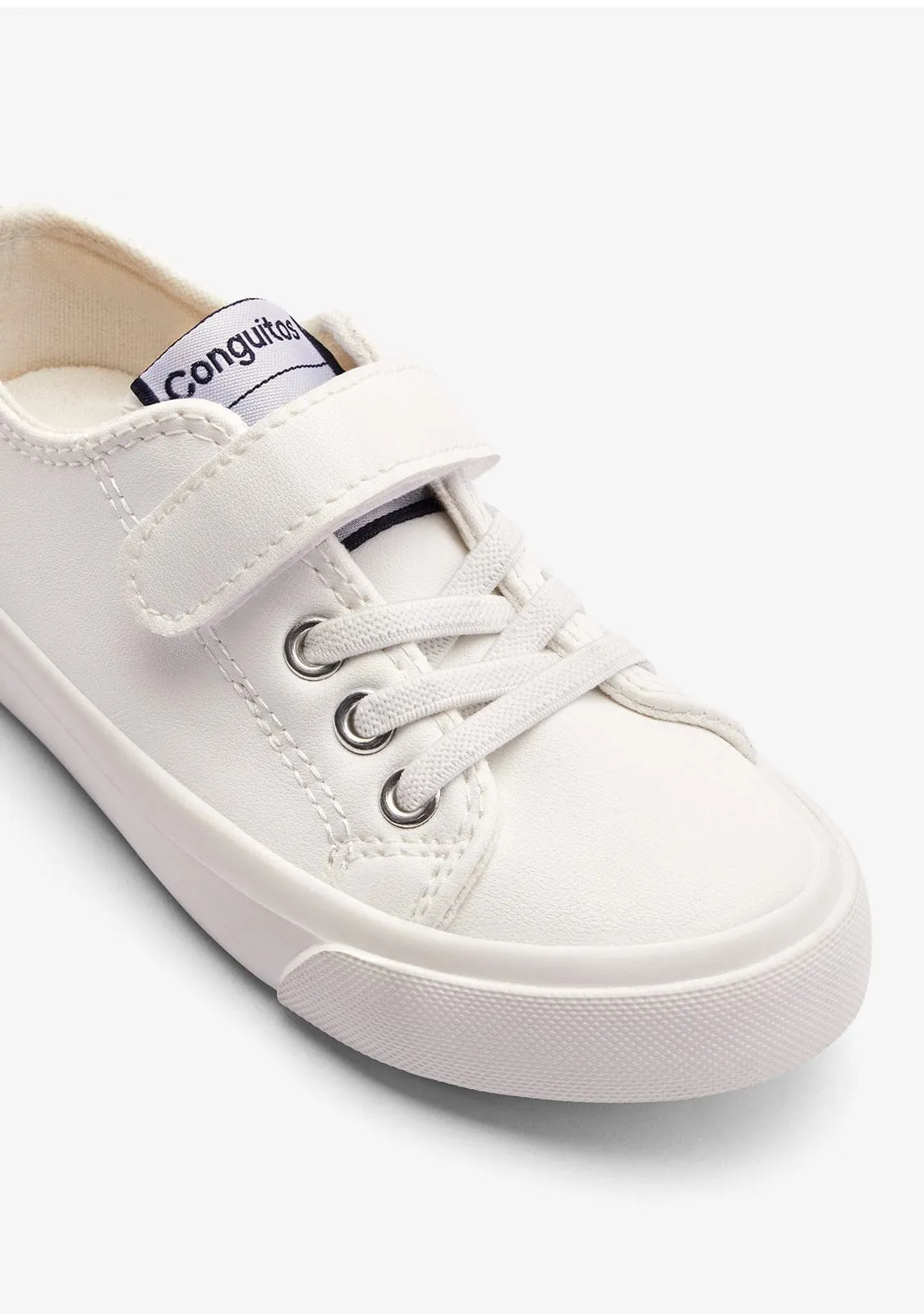 White Classic Strip Sneakers